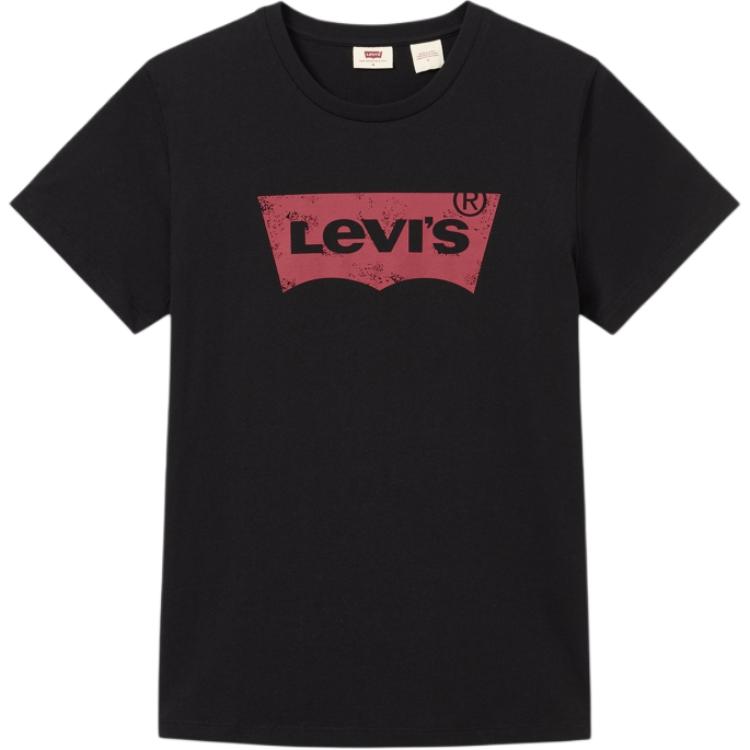 Levis Comfortable Casual Loose Fit Round Neck Short Sleeve T-Shirt Men Tops Black 002A0-0001