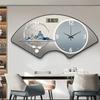 Perpetual Calendar Electronic Clock Wall Clock Living Room Fan Dining Room Decorative Painting Calendar Clock Hanging Picture