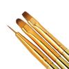 3Pcs Nail Art Brush UV Gel Polish Painting Line Flat Builder French Petal Gradient Tips Design Flower Tools Manicure Draw Pen