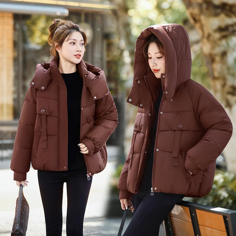 Hooded Short Loose Thick Warm Jacket