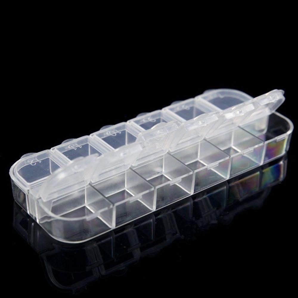 Art Charms Rhinestones Storage Box Jewelry Organizer Empty Case Nail Art Rhinestone Storage Box