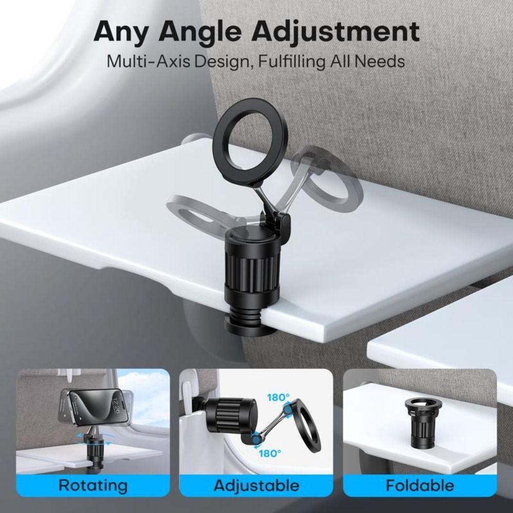 Foldable Travel Phone Holder 360° Rotating Magsafe Stand New Magnetic Airplane Phone Stand