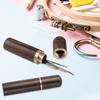 30 Pcs Hand Sewing Big Eye Needles Sharp Needle with Solid Wood Needle Case