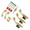 R410A R134A R22 AC HVAC Angle Compact Ball Valve Kit, Strong Earth Copper Construction, 45 Degree Angle Design