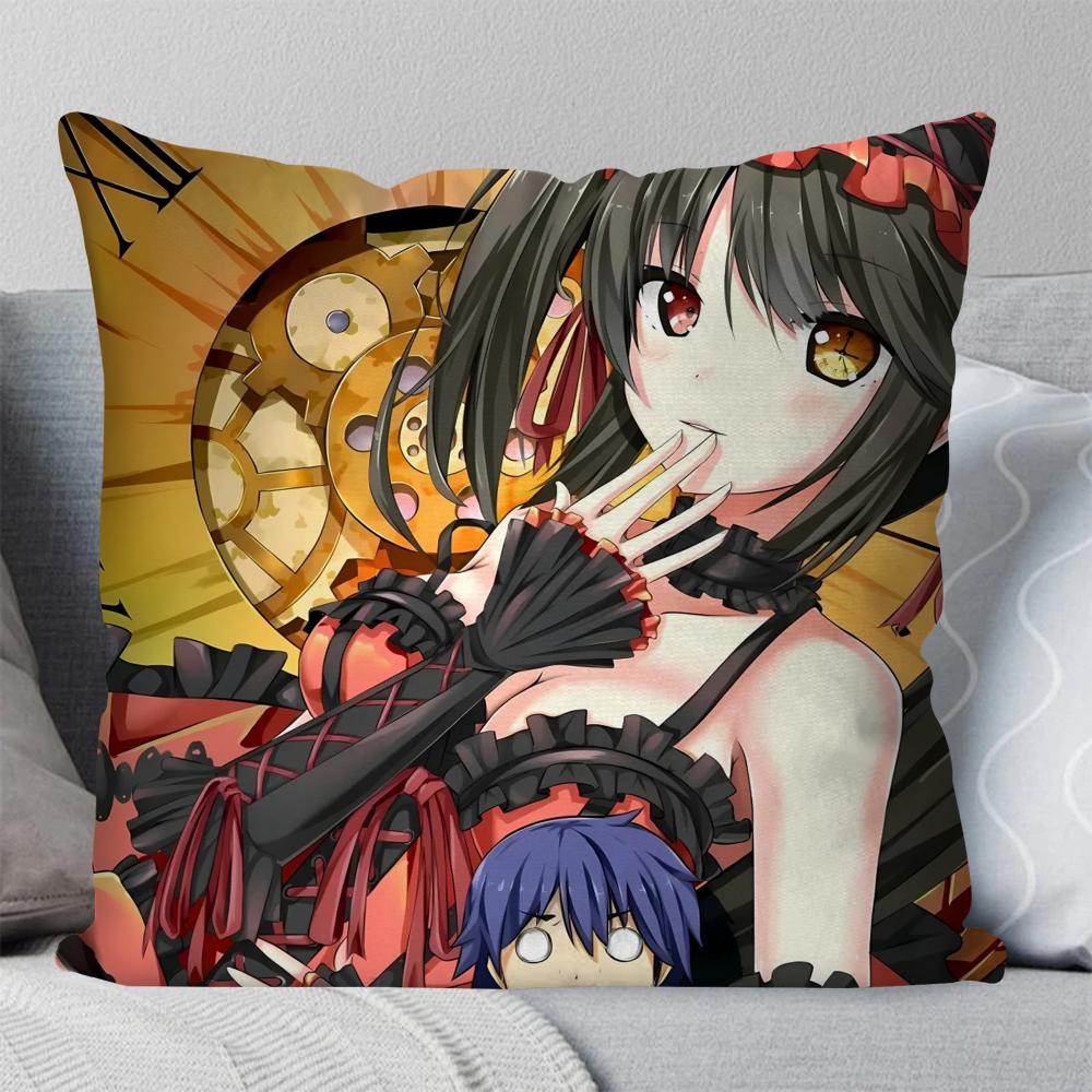 1Pc Tokisaki Kurumi Anime Date A Live Pillow Case Square Pillow Bedroom Sofa Leisure Comfortcarliving Room Home Decoration 40X40