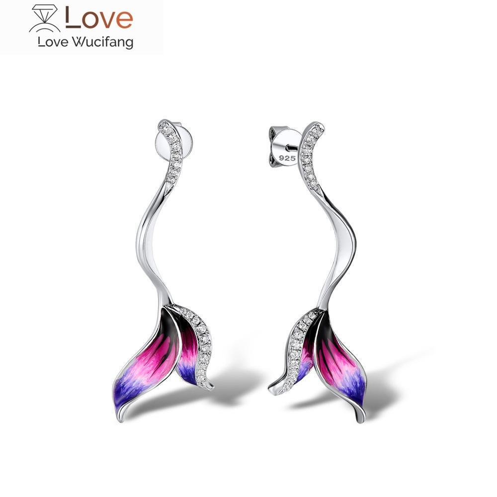 

Ins Style Эмалевые украшения для женщин Нежные фиолетовые листья Серьги Ожерелье Модные украшения Ручная работа Эмаль