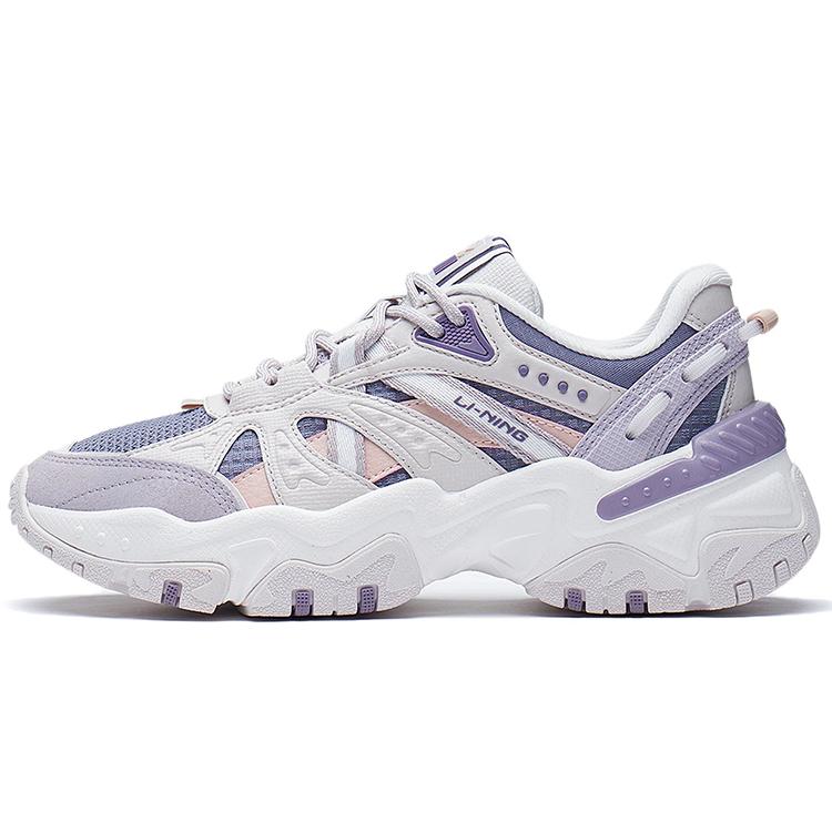 

Li Ning Casual Shoes Women s Low top Black Gray Purple/White Sand Gray/Soft Gray Purple AGLS052-4 35