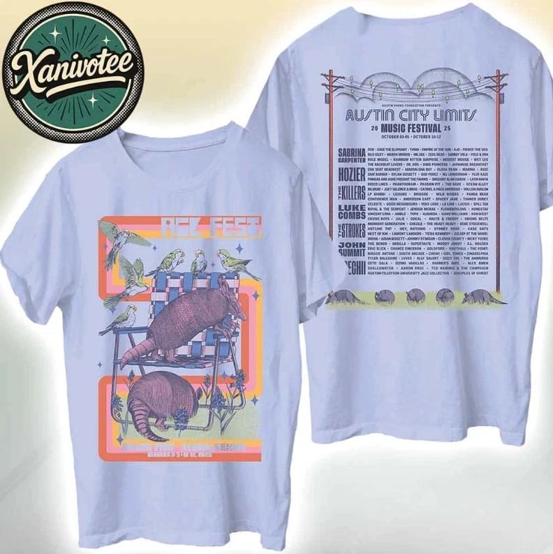 Austin City Limits Music Festival 2026 Dillo Lineup T-Shirt Full Size S-3XL M