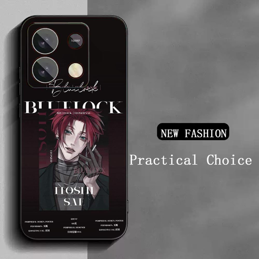 Sae itoshi cooles Anime-Mann-Muster Handyhülle Für Redmi Note 14 13 12 11 Pro Plus S 5G 14C A3 Weiche Schwarze Handyhülle