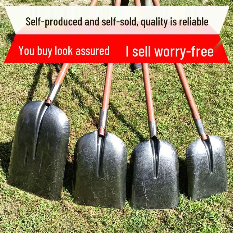 Heavy-Duty All-Steel Large Iron Shovel for Coal, Snow, Manure, and Grain