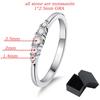Smyoue 0.13CTTW 2.5mm Certified Moissanite Rings for Women 5 Stones Sparkling Silver 925 Wedding Band Mach Diamond GRA