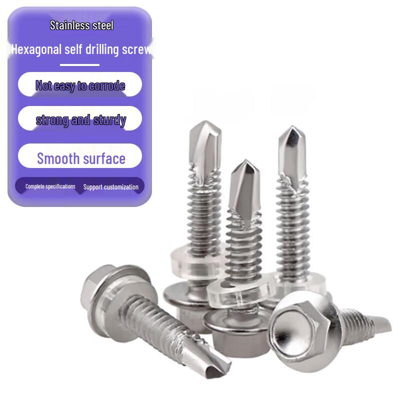 410 Stainless Steel Hex Head Self-Drilling Screws