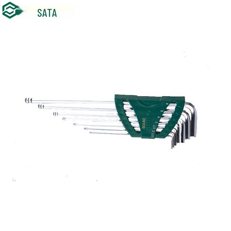 SATA 09109 7-Piece Extra Long Ball End Hex Key Wrench Set 7 Pcs