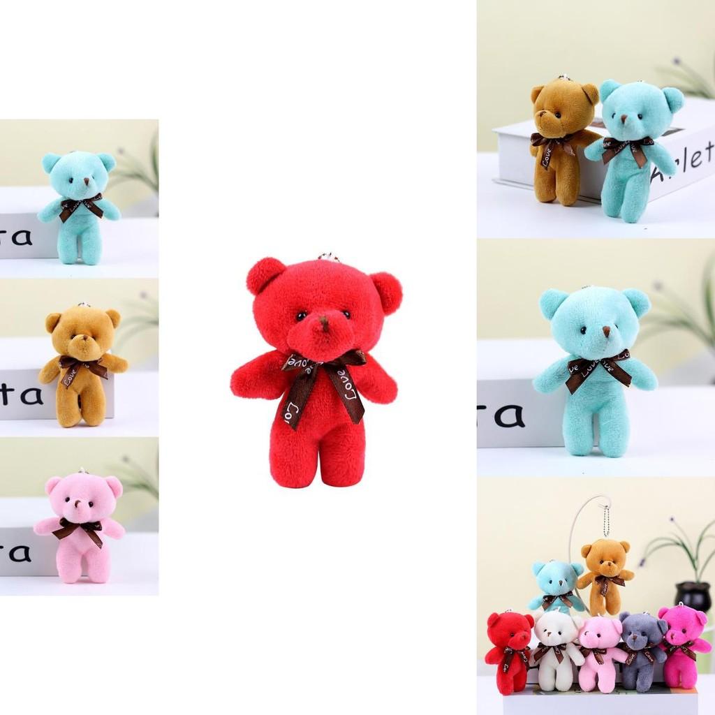 Charming Teddy Bear Plush Toy Keychain Cute Stuffed Animal Doll Gift For All Ages