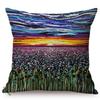 Sunrise Landscape Oil Painting Art Sofa Decorative Throw Pillow Case Sunset Flower Sea Living Room Chair Cushion Cover Cojines