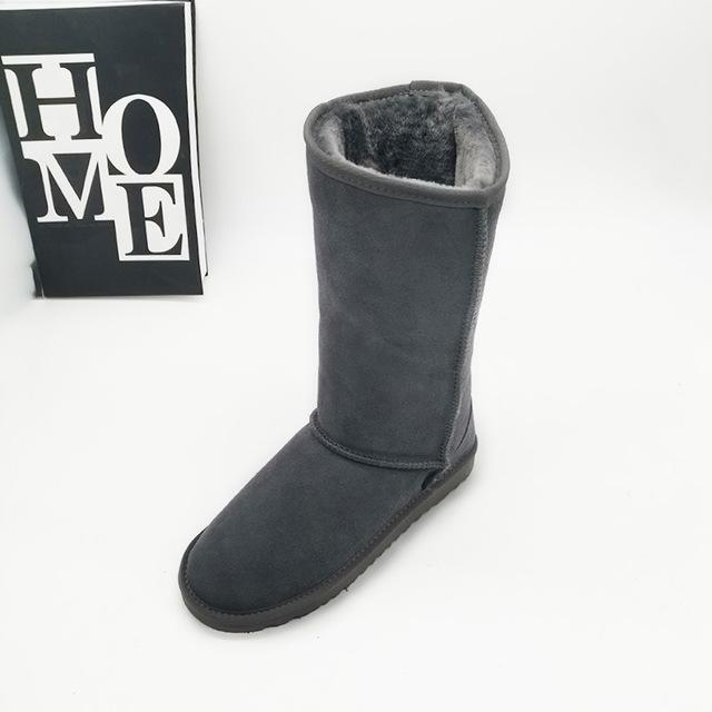 High Boots 2024 New Arrival Winter Mujer Botas Genuine Leather Woman Snow Boots Thick Plush Boots Women's Shoes Warm Shoes