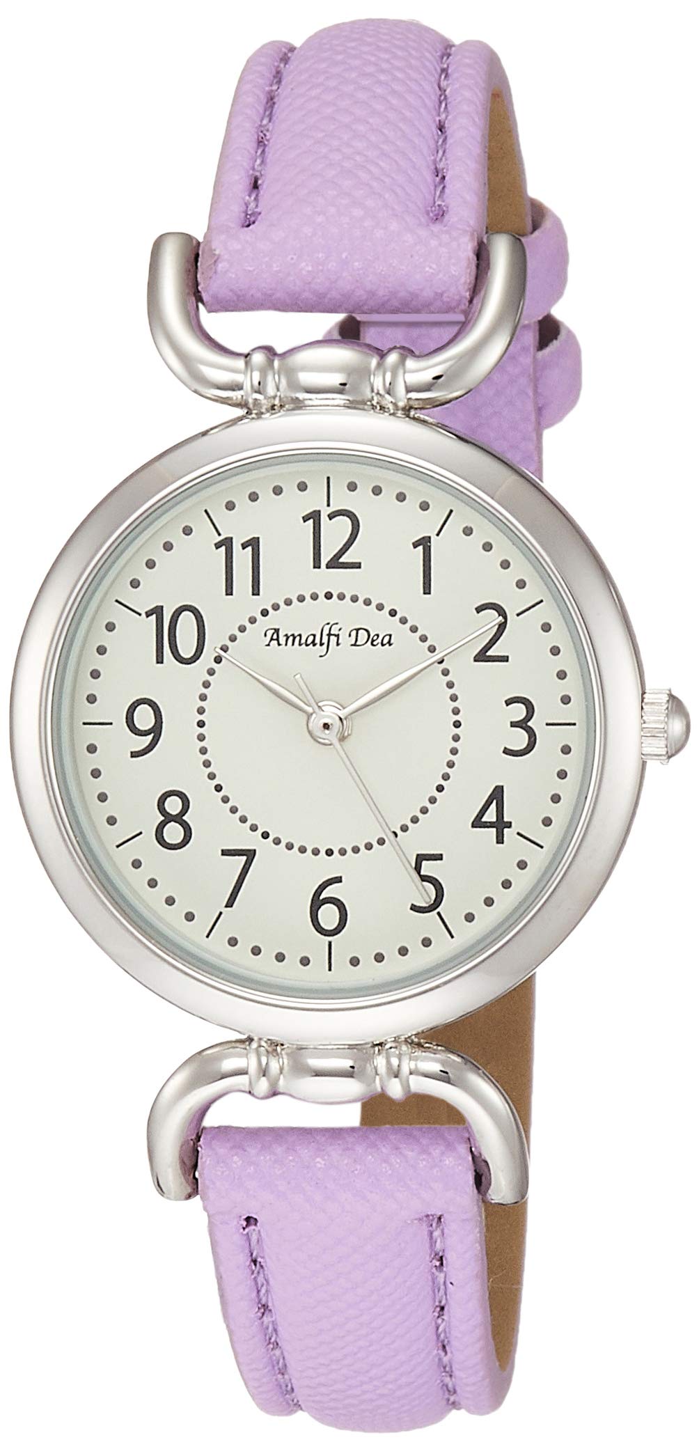 

[Arias] Analog Amalfidia Waterproof Leather Strap White Dial WW20022A-129 Women s Purple