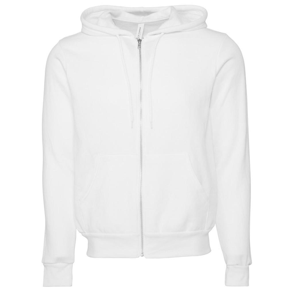 Canvas Unixex Zip-up Polycotton Fleece Hooded Sweatshirt / Hoodie