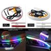 Car LED Daytime Running Light Flowing APP Control Symphony 60CM RGB DRL Flexible Running Lights Turning Lamp Decorative Lamp 12V
