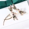 Dragonfly Drop Oil Pearl Brooch Fashion Insect Corsage Shawl Buckle Long-lasting Color Exquisite Hypoallergenic Women's Pin
