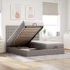 Cadre de lit ottoman avec matelas - Maison Exclusive - 160x200 cm - Tissu taupe - Rangement hydraulique