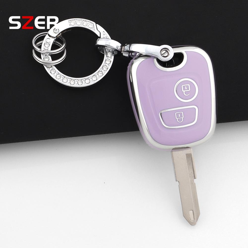 Tpu Car Smart Key Case Cover Shell For Citroen C1 C4 For Peugeot 106 107 206 207 306 307 406 407 Holder Fob Keychian Accessories
