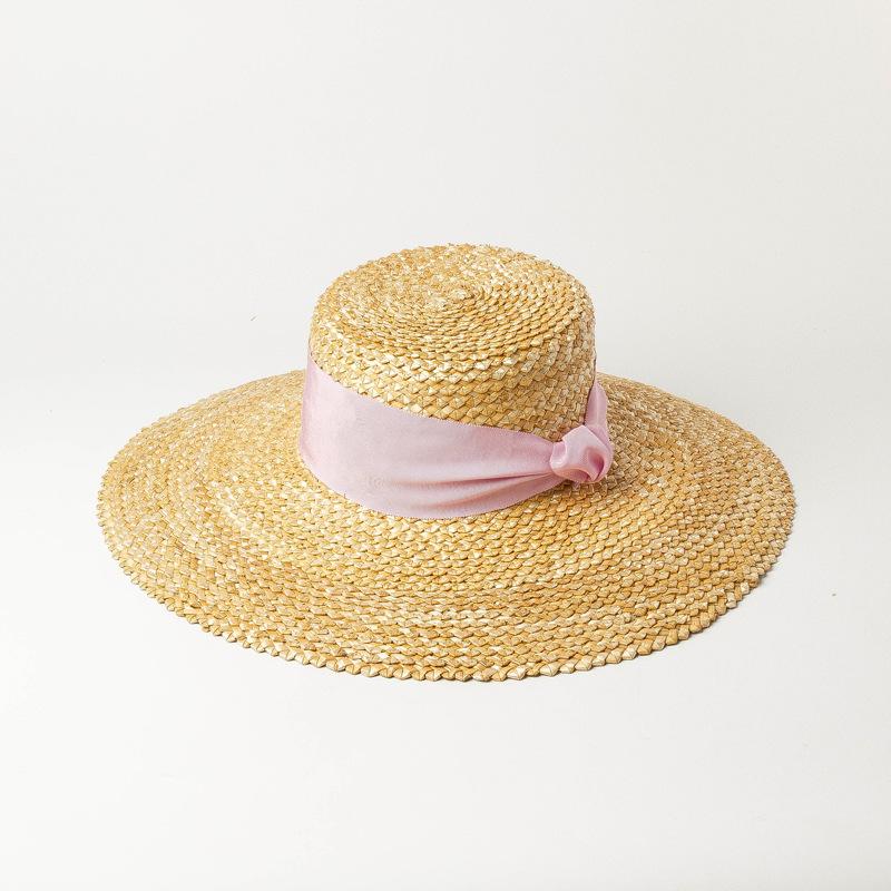 

New Natural 15cm Wide Brim Straw Hat Floppy Beach Sun Hats for Ladies Big Brim Noble Elegant Summer Cap UV 50+ Protection Cape