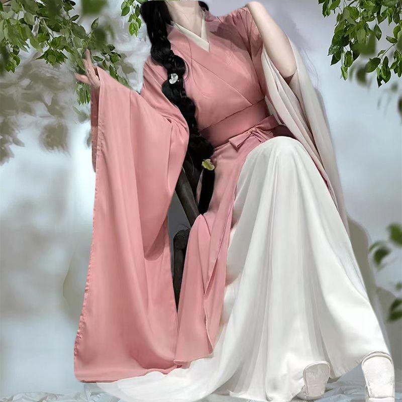 Chinese Wei And Jin Dynasties Style Restoration Hanfu Women's Suit