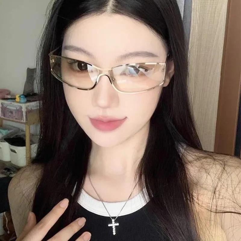 New Vintage Sunglasses Women Men Fashion Y2K Brand Designer Black Gradient Sun Glasses Steampunk Glasses Shades Glasses Eyewear