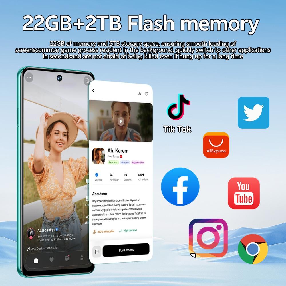 Hot Smartphone Cell Phone Silicone Protective Cover for 15T Pro 22GB+2TB Phone NEW 7.3HD Case Original Android 5G Mobile Phones
