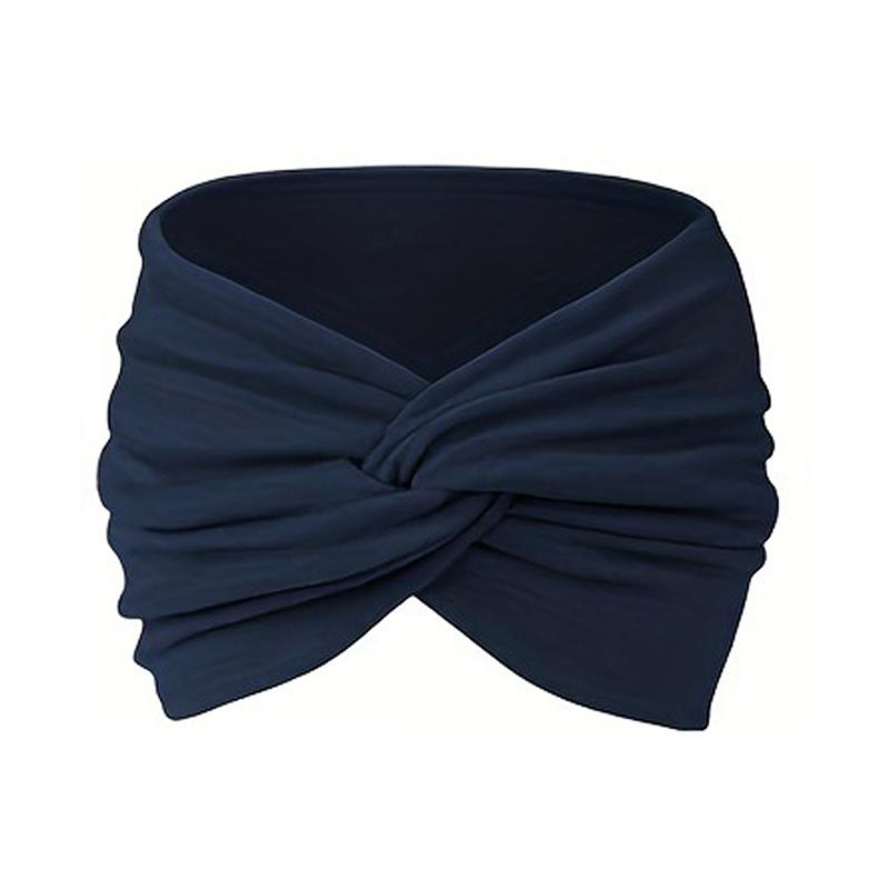1Pc Women Headwear Cloth Stretch Headwrap Wide Turban Elastic Headpiece Hair Bands