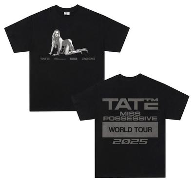 90s Vintage Tate McRae Miss Possessive Tour 2025 Νέο Μπλουζάκι Εμπορεύματος Μόδα Unisex Harajuku Υψηλής Ποιότητας Βαμβακερά Μπλουζάκια Streetwear