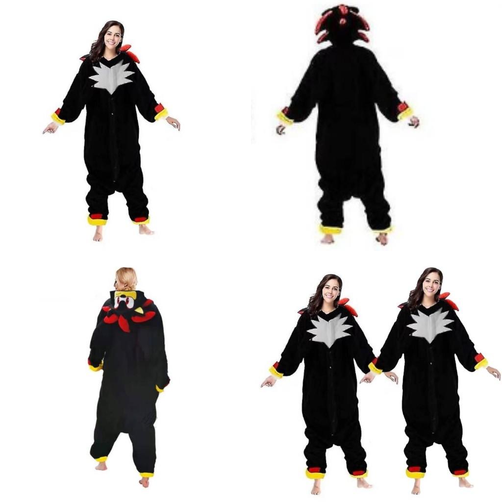 Sonic The Hedgehog Cartoon Fleece Adult Onesie With Warm Thick Fabric For Home Comfort