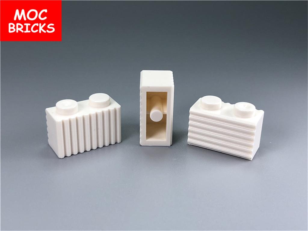 50pcs Brick 1x2 Including Grille in Dark gray 2877 Fitting Brick DO-IT-YOURSELF Construction Brick Particle Kid Toy Present