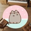 1 szt. Pusheen, Okrągła mata podłogowa dla kota - Antypoślizgowa, Mata podłogowa do biura, sypialni, wystroju domu, Prezent świąteczny p0811385