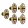 5 Pcs T Nut Flange 3 Hole Galvanized Iron Furniture Fixing Tee Round Base NutM10