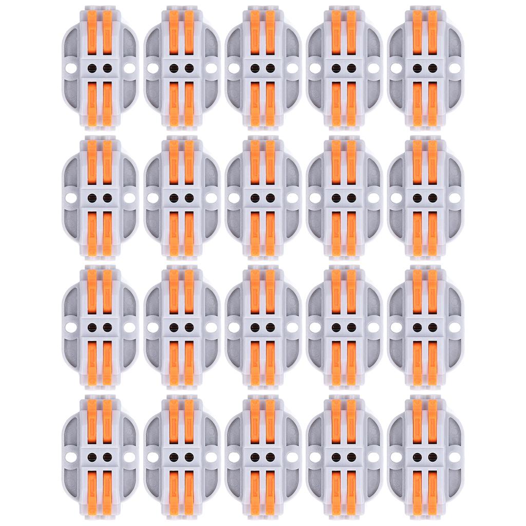 20-teilige Hebelmutter-Drahtverbinder, schnelle, kompakte Splice-Leiter, Push-in-Terminalblock 223-2P