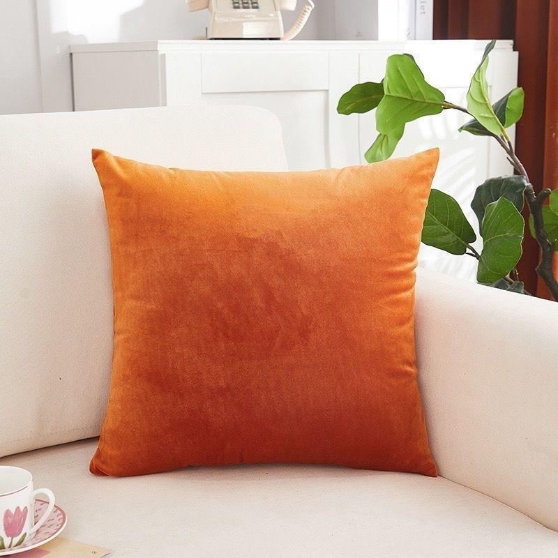 Candy Color Cushion Cover Solid Color Velvet Cushion Cover For Sofa Car Home Decorative Pillow Cover Simple Decoration 50*50cm