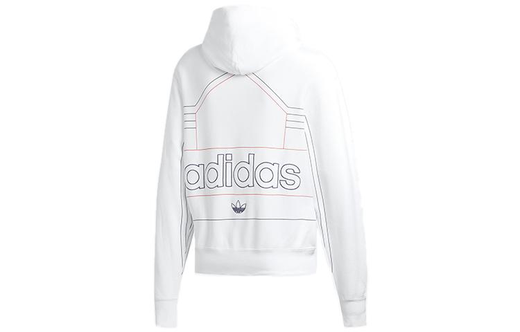 Men's Adidas Originals Sweatshirts Men's White Hooded Moderate Regular