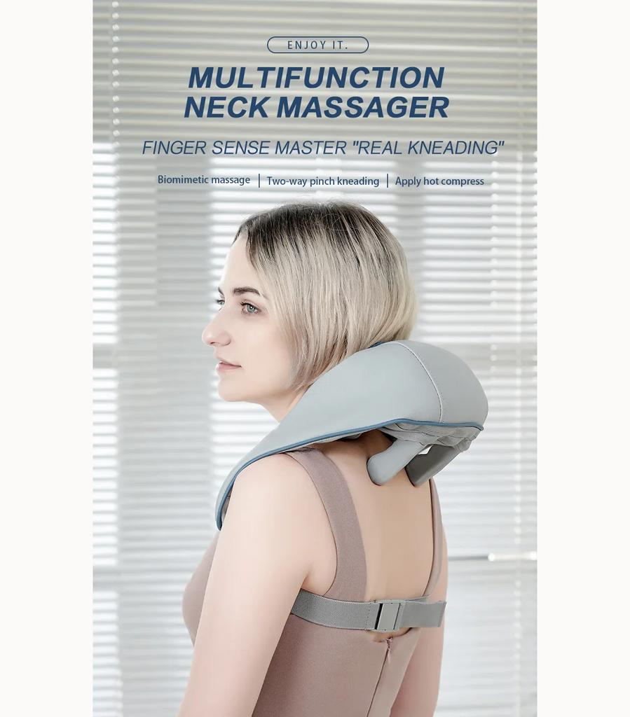Portable Mini Relaxer Dredge Kneading Smart Electric Wrap Heated Trapezius Muscle Neck Multifunctional Shiatsu Massage Shawl