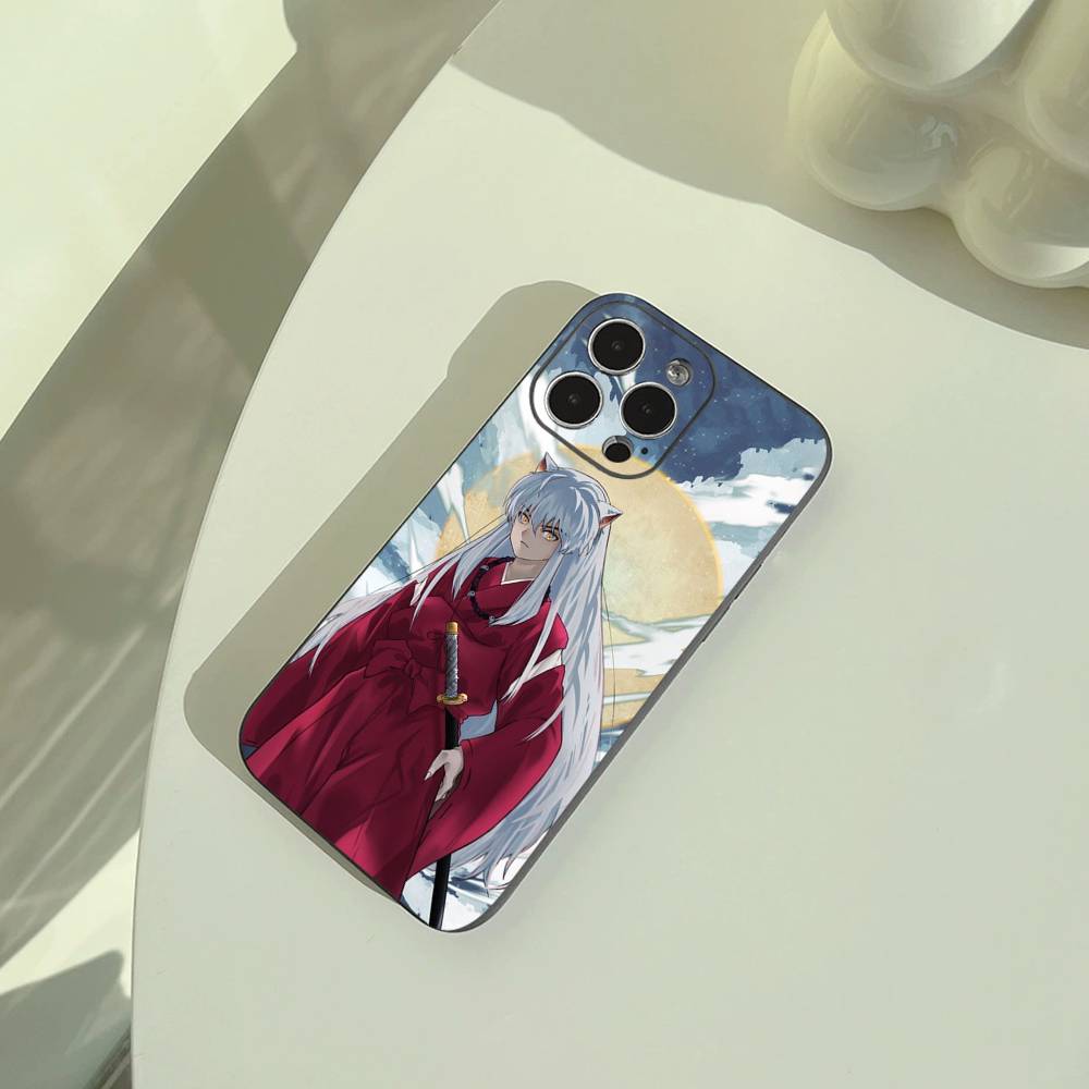 Half-Demon -nuyasha Phone Case For iPhone 17,16,15,14,13,12,11 Pro Max, Lightweight and Practical Soft Black Cover