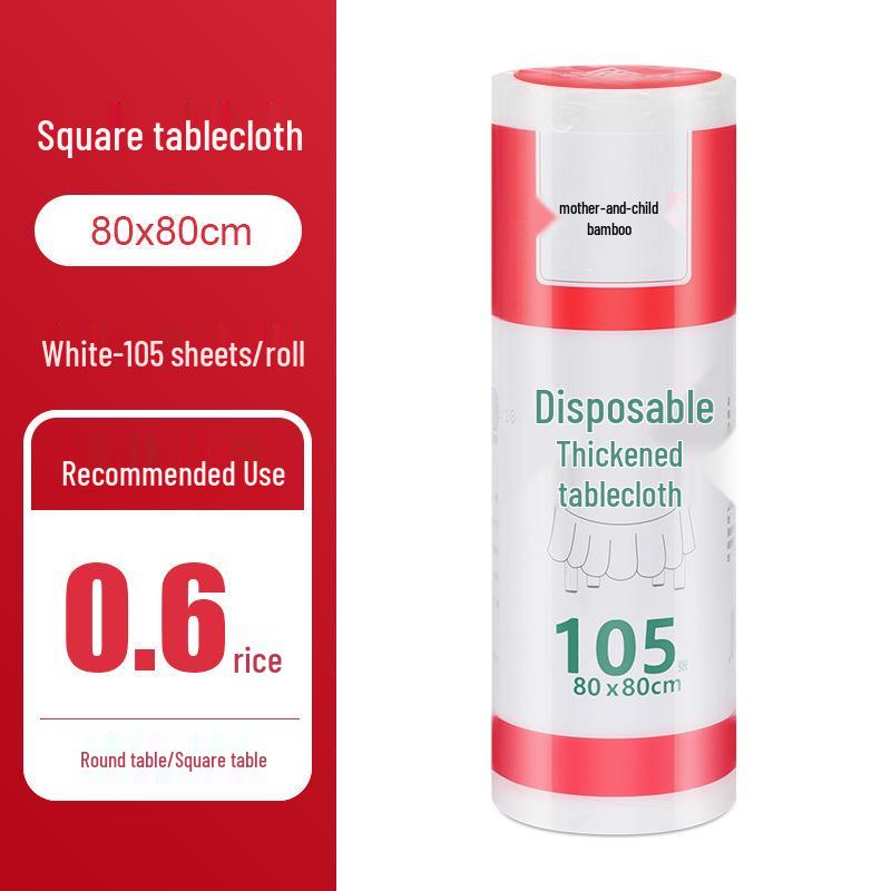 Thickened Waterproof Disposable Plastic Tablecloth for Round & Rectangular Tables