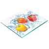 Glass Decorative Serving Board for Snacks, Water, Peppers, 60x52 Cm