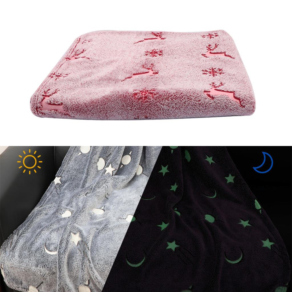 in The Throws Furry moon Bedding Flannel Luminous Winter/ for Adults Holiday