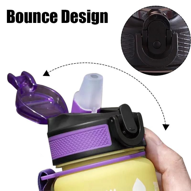 750/1000 ML Water Bottle Motivational Sport Water Bottle Leakproof Drinking Bottles Outdoor Travel Gym Fitness Jugs For Kitchen 1