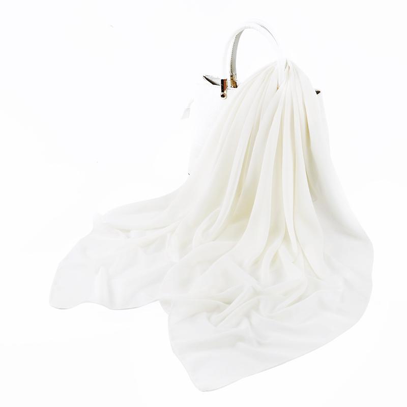 Muslim Chiffon Hijab Scarf for Women Big Solid Color Head Wrap for Women Hijabs Scarves Ladies Muslim Veil Jersey Hijabs Turban