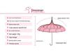 Baota 16-Rib Sun & Rain Bridal Photography Umbrella with Lace Trim and Curved Handle