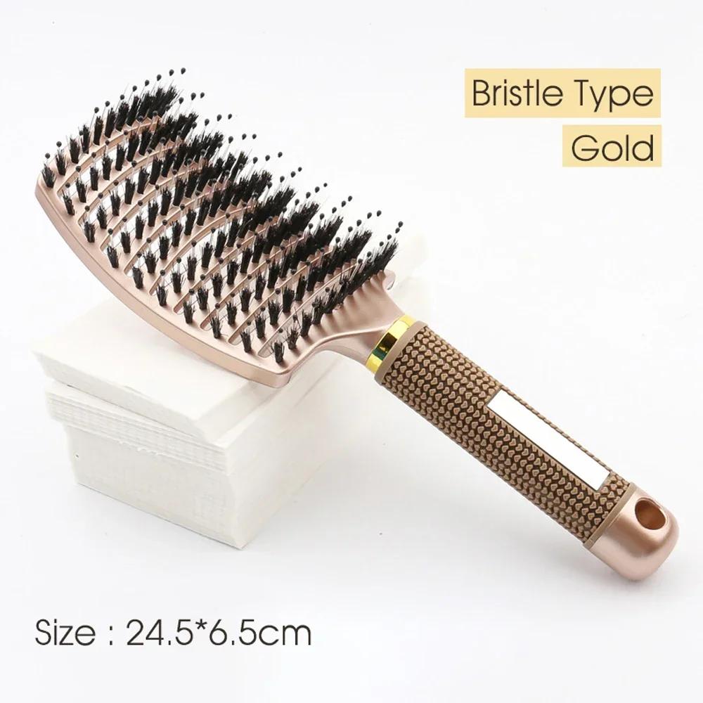 Wet Curly Hair Comb Detangling Hair Brush Women Scalp Massage Comb Bristle Fluffy Salon Hairdressing Combs Barber Styling Tools