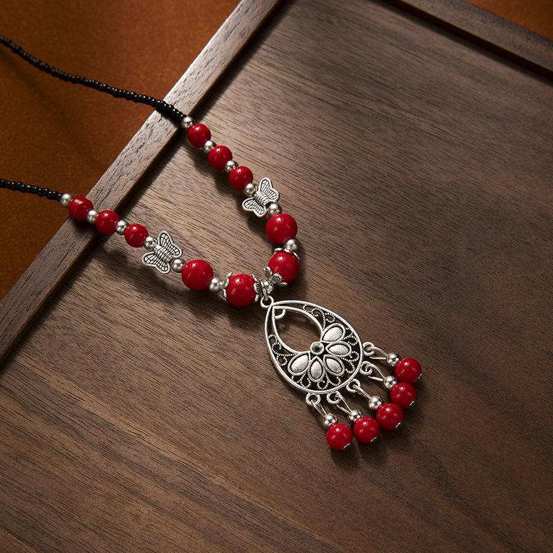 Ethnic Style Forehead Necklace Dual-Purpose Travel Photo Performance Jewelry Bohemian Retro Forehead Chain