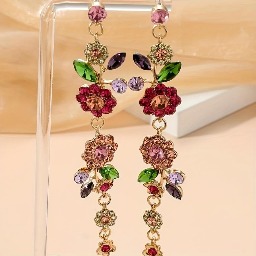 Retro temperament style ladies long earrings
